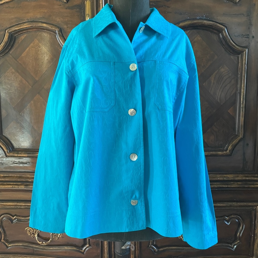 Chico’s Turquoise Jacket size 1